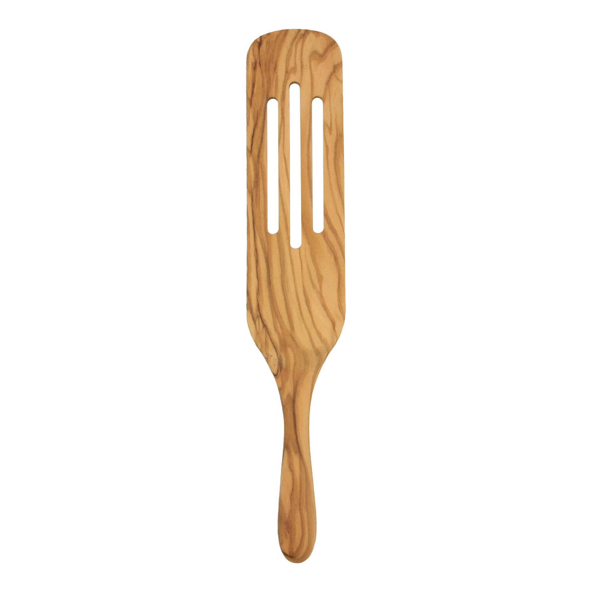 Olive Wood Slotted Stirring Spatula: Brown by World Market