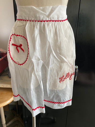 Hollywood Sheer Apron & Light Green Floral Both