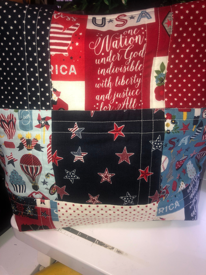 Quilted Bag, Patriotic Handmade 4Th Of July Independence Bag