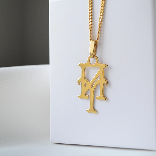 Sport Necklace, 925 K Sterling Silver, Baseball Lovers Pendant, Men Jewelry, New York Pendant