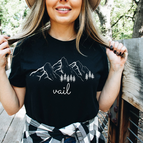 Vail Colorado Vintage T-Shirt Shirt Mountain Retro Gift Hiking Tee Souvenir Co