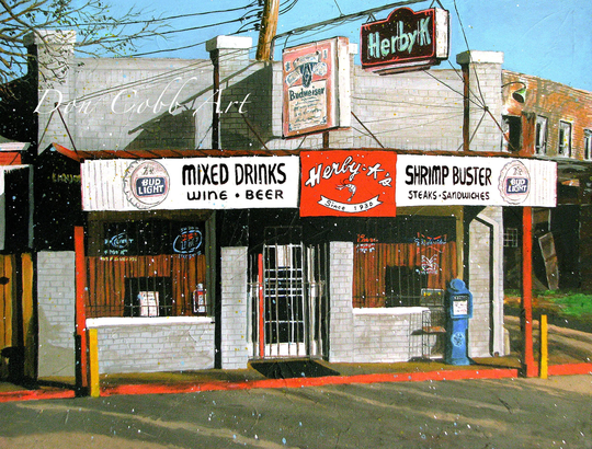 Shreveport, Herby-K's, Seafood, Restaurant, Cafe, Diner, Bar & Grill - Art Prints Canvas
