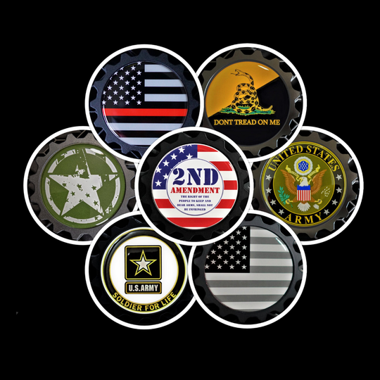 Military Police Patriot Themed Grille 3.7" Aluminum Badges For Fj Cruiser, Tundra, Tacoma, Lexus Gx Owners - 4x4 Offroad Veteran Support