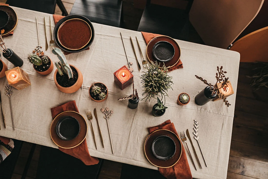Natural Large Linen Tablecloth, Christmas Table Cloth, Extra Wedding Tablecloth With A Seam