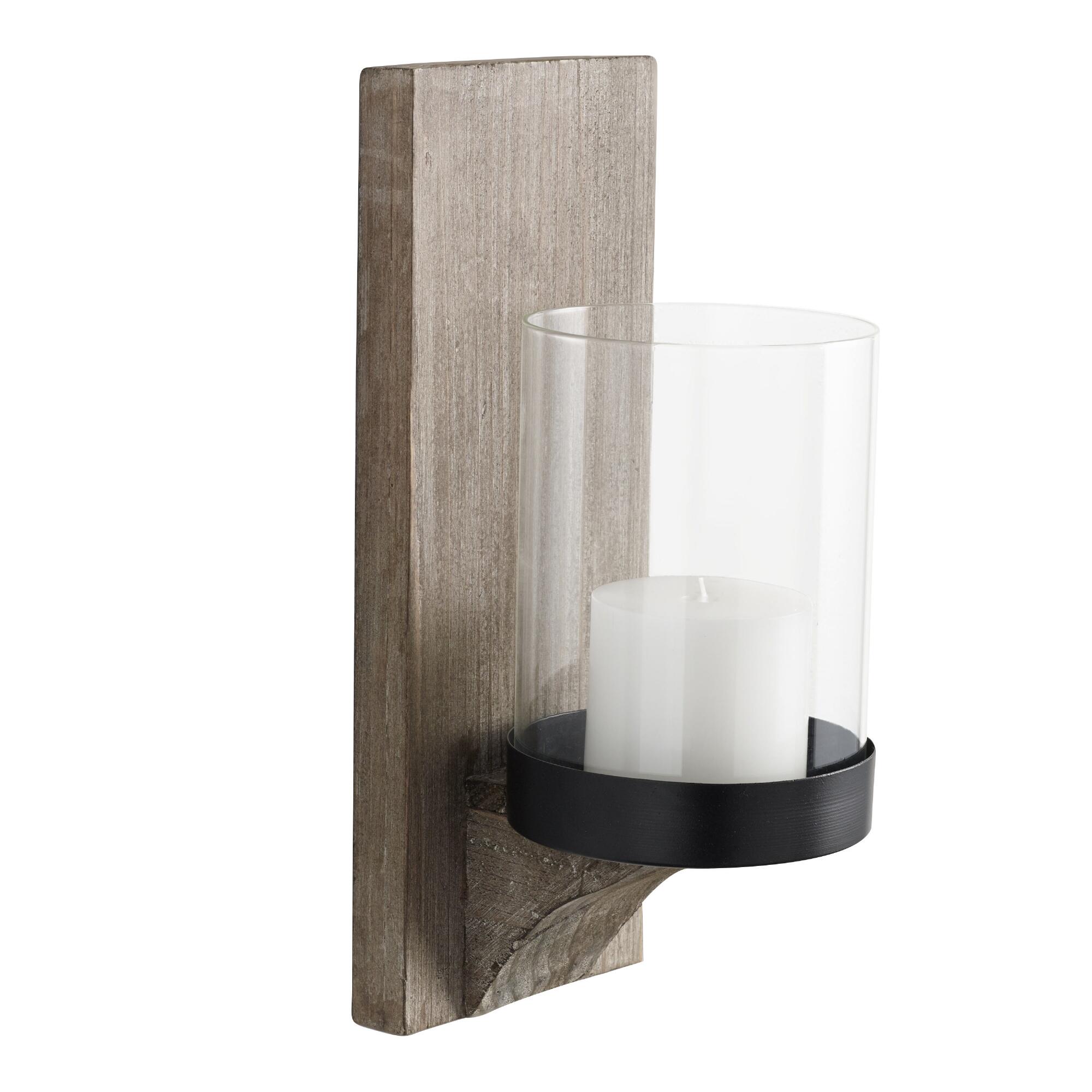 Rustic Wood Mason Wall Sconce by World Market