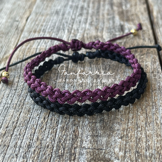 Destin Ii, His & Hers Bracelets, Black Wine, Couples Bracelet, Waterproof