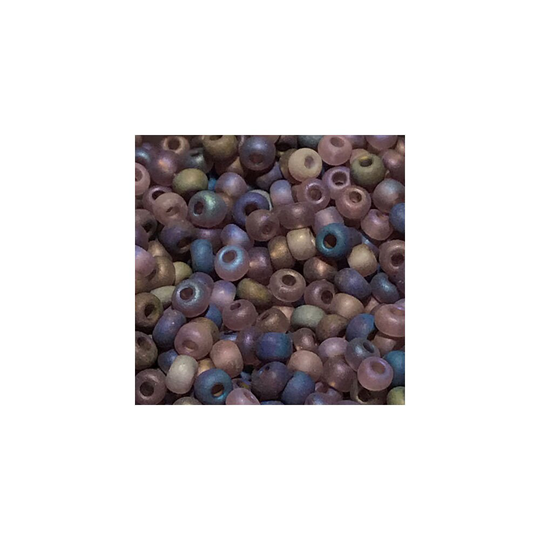 Seed Beads Csb6-722 Preciosa Czech 6/0 Plum Pudding Matte Rainbow 20 Grams Diy Beads