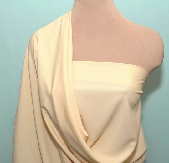 stretch Polyester Lining Fabric Champagne .. 60" ... Used For Lining Garments, Home Decor, Crafts, Costumes