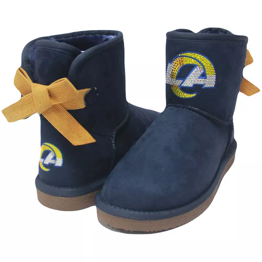Women's Cuce Los Angeles Rams Low Team Ribbon Boots, Size: 8, LAR Blue
