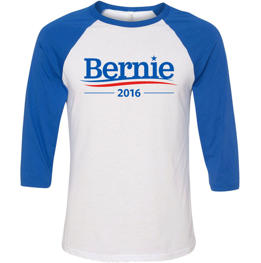 Bernie Sanders 2016 Presidential Campaign Vote For Raglan 3/4 Sleeve Baseball Shirt Adult Xs-2Xl Shirts