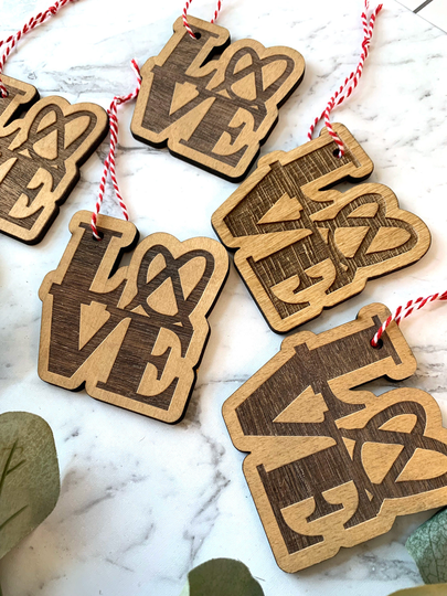 Personalized Love Wedding Favor Ornament/Custom Philadelphia | Winter Realtor Gift Christmas Philly Gifts