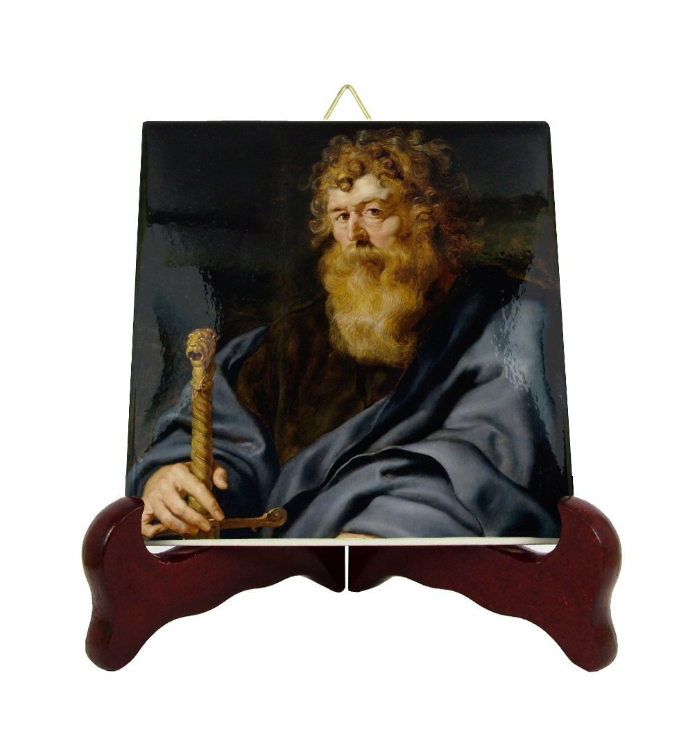 Saint Paul The Apostle - Catholic Saints Serie St Icon On Tile Art Print Prints Rubens
