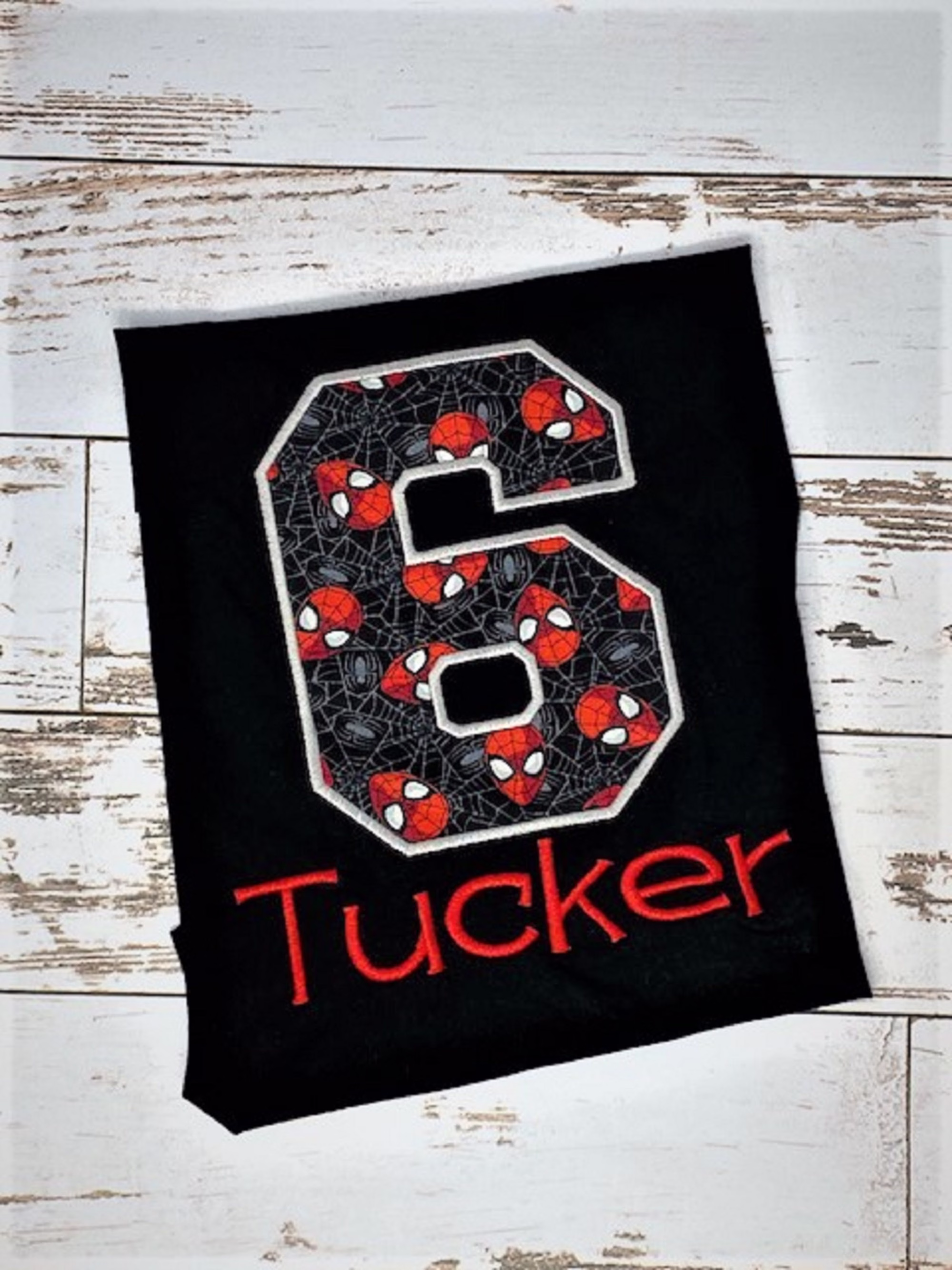 6Th Birthday Spider Shirt | Superhero Embroidered Boy