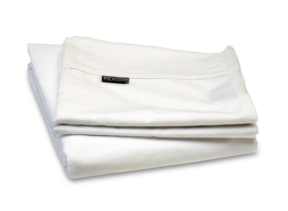 Grace Home Fashions REKOOP Twin Extra Long Cotton Blend Bed Sheet Polyester in White | 250 CVC TWXL WHT