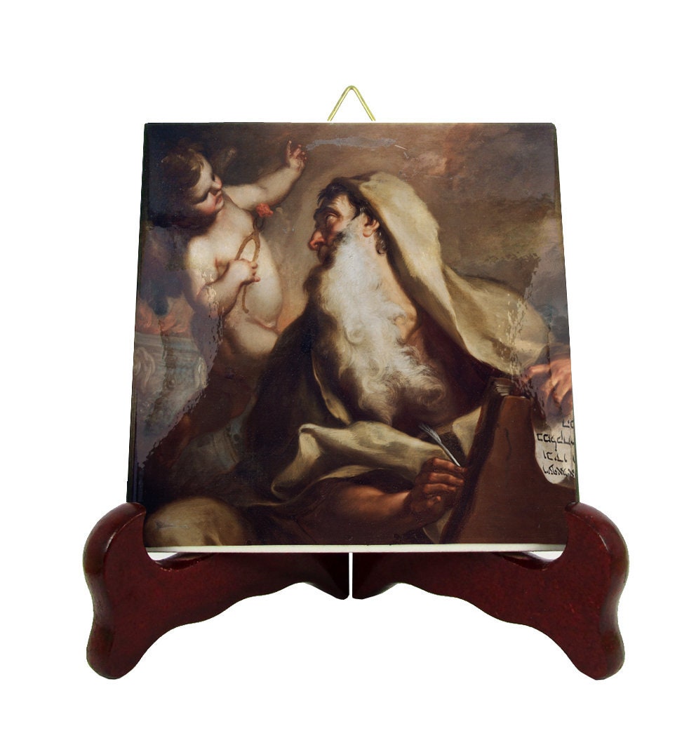 The Prophet Isaiah - Collectible Icon On Ceramic Tile Handmade in Italy Saint Bible Art St