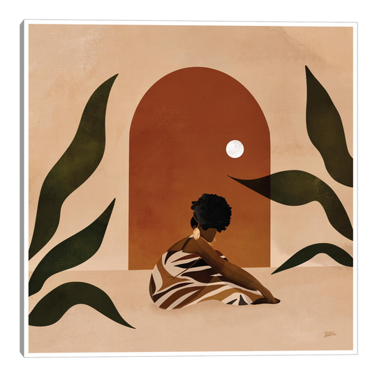Golden By Bria Nicole Framed Canvas Wall Art: Natural - Medium by World Market