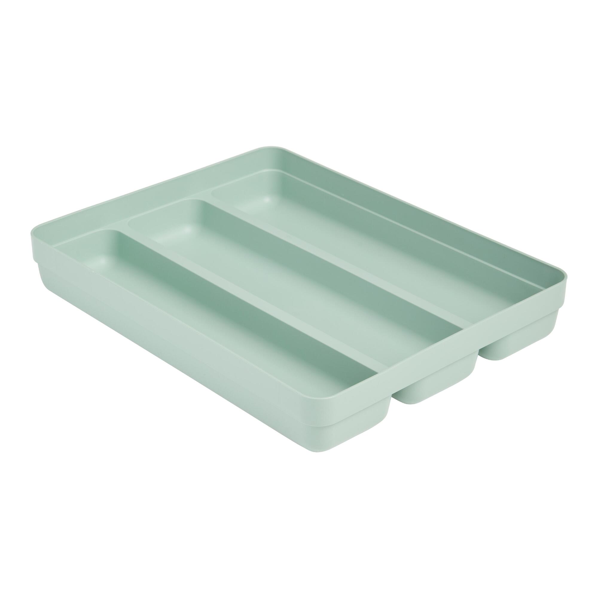 Sage Green Utensil Drawer Organizer - Polypropylene by World Market
