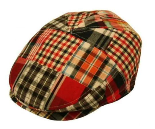Classic Tweed Patchwork Cotton Blend Newsboy Ivy Hat Cap Summer Unisex 1Sfa