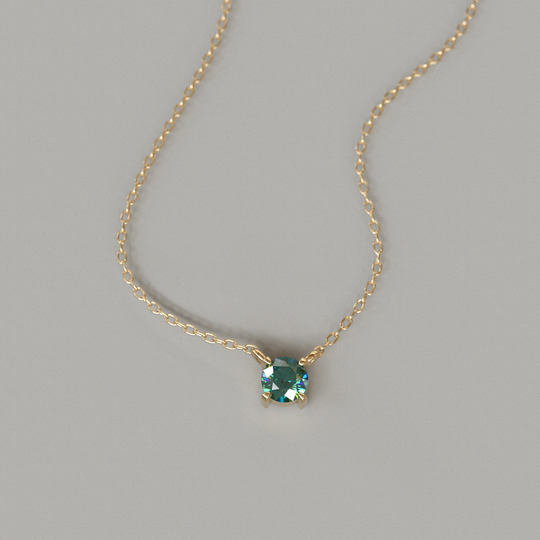14K Gold Aquamarine Necklace, Pendant, Solitaire Birthstone March Ships Next Day