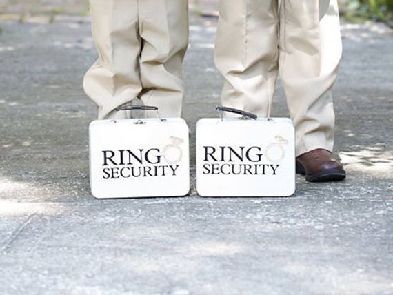 Set Of 2 Chalkboard Ring Security Boxes | White Or Black With Chalk, Coloring Books, & Crayons - Bearer Alternative