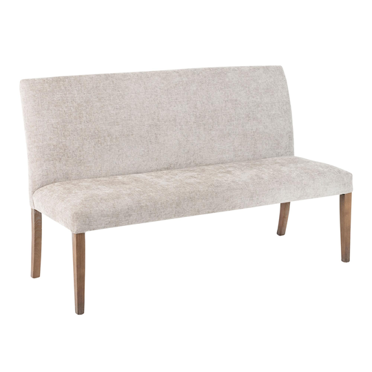 Long Gibson Upholstered Dining Bench: Gray - Fabric by World Market