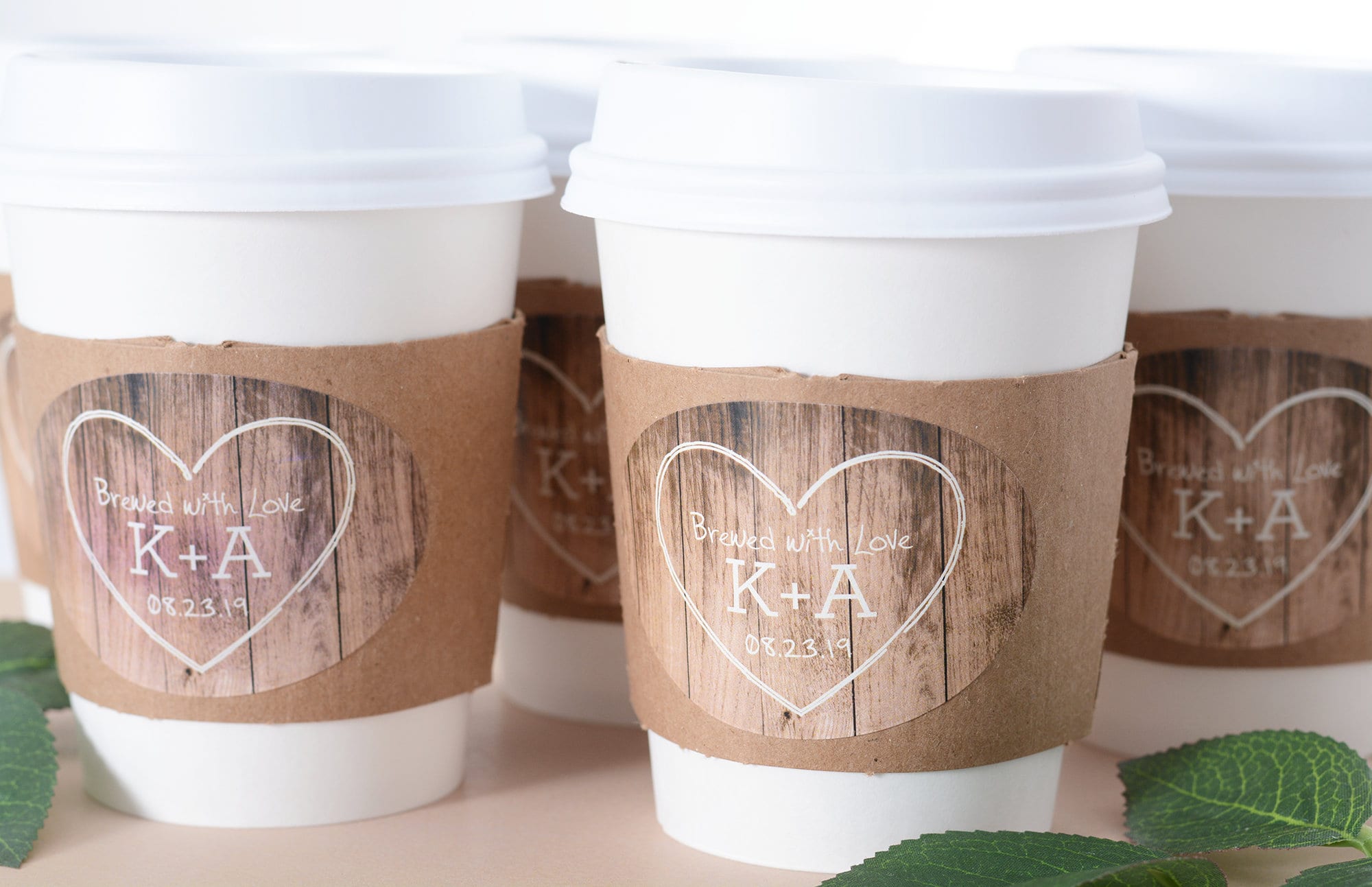 Wedding Cups - Rustic Coffee Beverage Supplies & Labels Hot Chocolate & Sleeves #wdicf-193