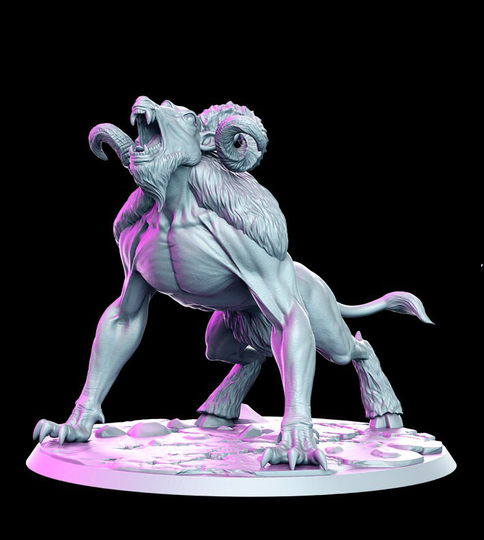 Dire Ram | Witcher Contract Assembly Required Unpainted 3D Printed Resin 62mm Tall