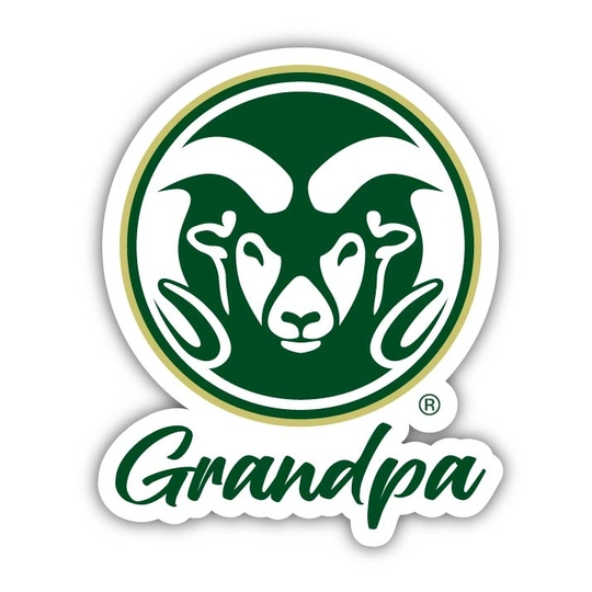 Colorado State Rams 4 Inch Proud Grandpa Die Cut Decal