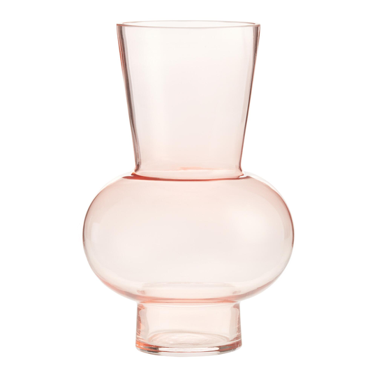 Blush Pink Glass Bulb Vase by World Market