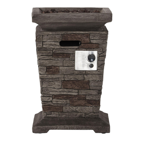 Stone Lightweight Concrete Column Mayfair Gas Fire Pit by World Market