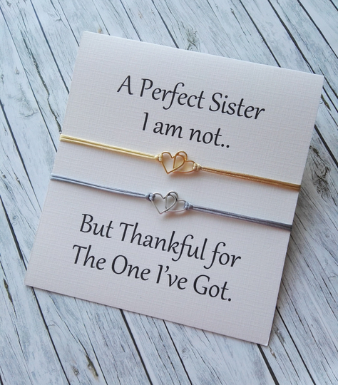 Double Heart Braceletsisters Giftset Of Two/Three/Four Sister Braceletssister Lovesisters Braceletsatin Cord Bracelet