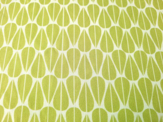 Little Leaves Spring Poplin, Lime Green Geometric, Quilting Blender, Monaluna Amour Vert, 100% Organic Cotton, By The Yard Or Half