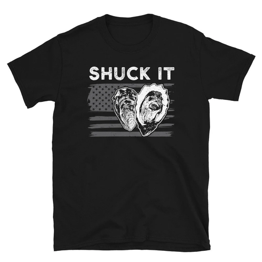 American Flag Funny Oyster Shirt, Bar, Eater, Eating Oysters, Shucking, Shucker, Shuck, Seafood Lover