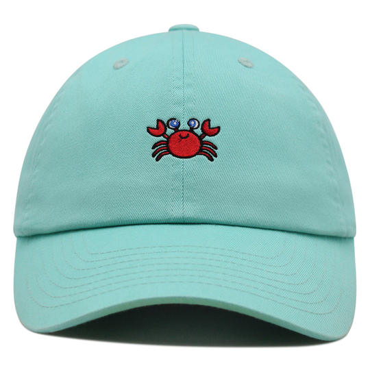 Crab Premium Dad Hat Embroidered Baseball Cap Red Seafood