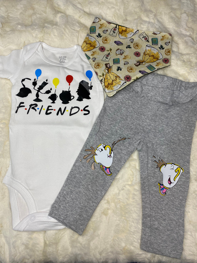 Beauty & The Beast Friends Onsies