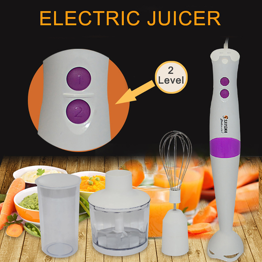 4-in-1 Electric Blender Meat Chopper Whisk Cup Fruit Vegetable Food Mixer Juicer