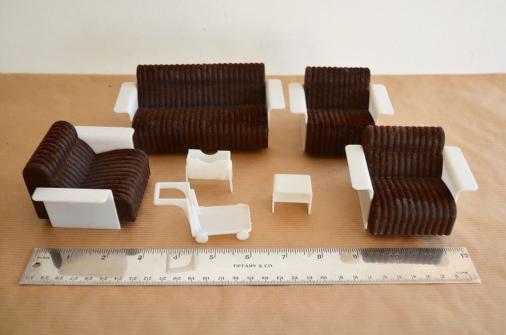 1960S/70S Vintage Doll's House Crailesheimer Mid-Century Modern Designer Dieter Rams Furniture Modella Living Room Brio Bodo-Hennig Hanse