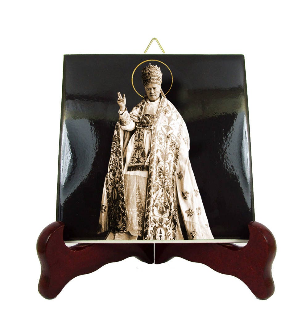 Pope Saint Pius X - Roman Catholic Icon On Tile St Church Art Traditional Faith