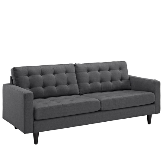 Modway Empress Midcentury Gray Polyester/Blend Sofa | EEI-1011-DOR