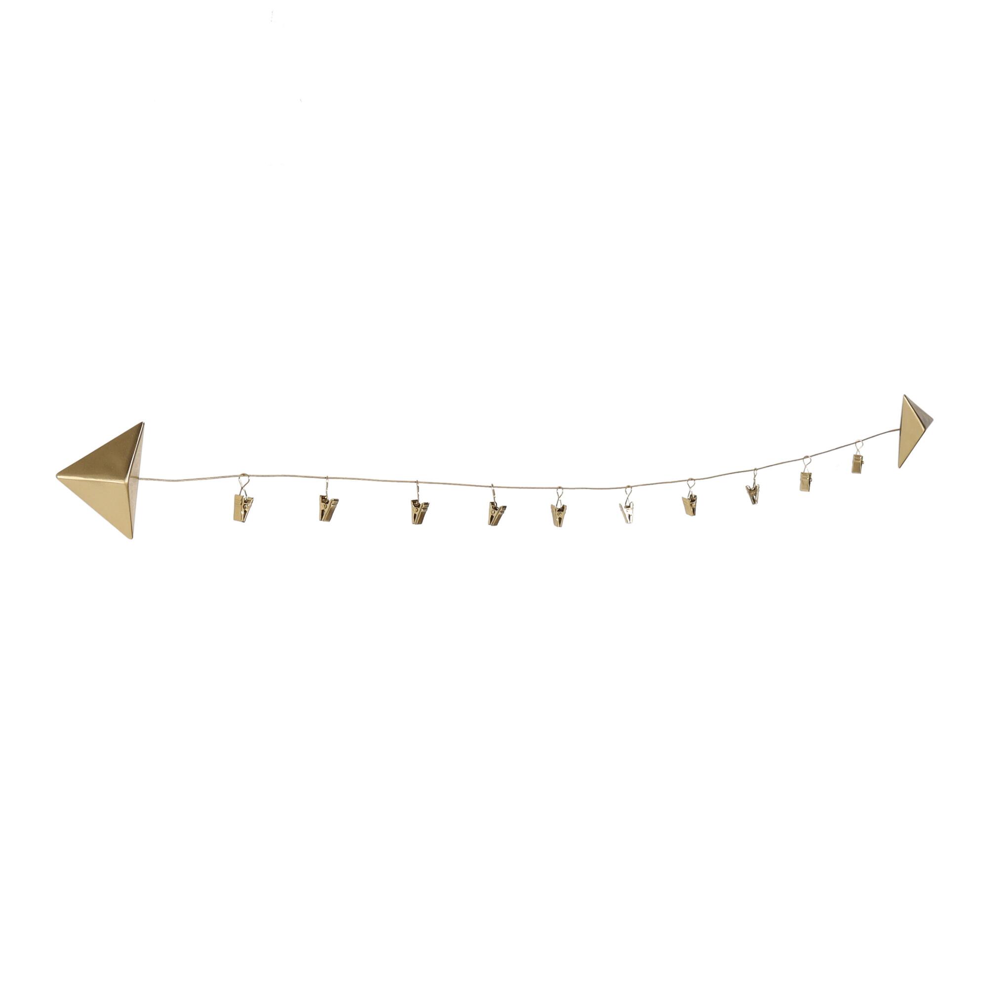 Gold Triangle Photo Clip Line Wall Decor by World Market