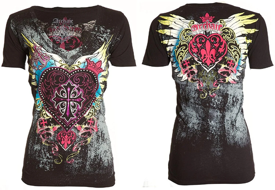 Archaic Women's Short Sleeve Darling V-Neck T-Shirt | Black