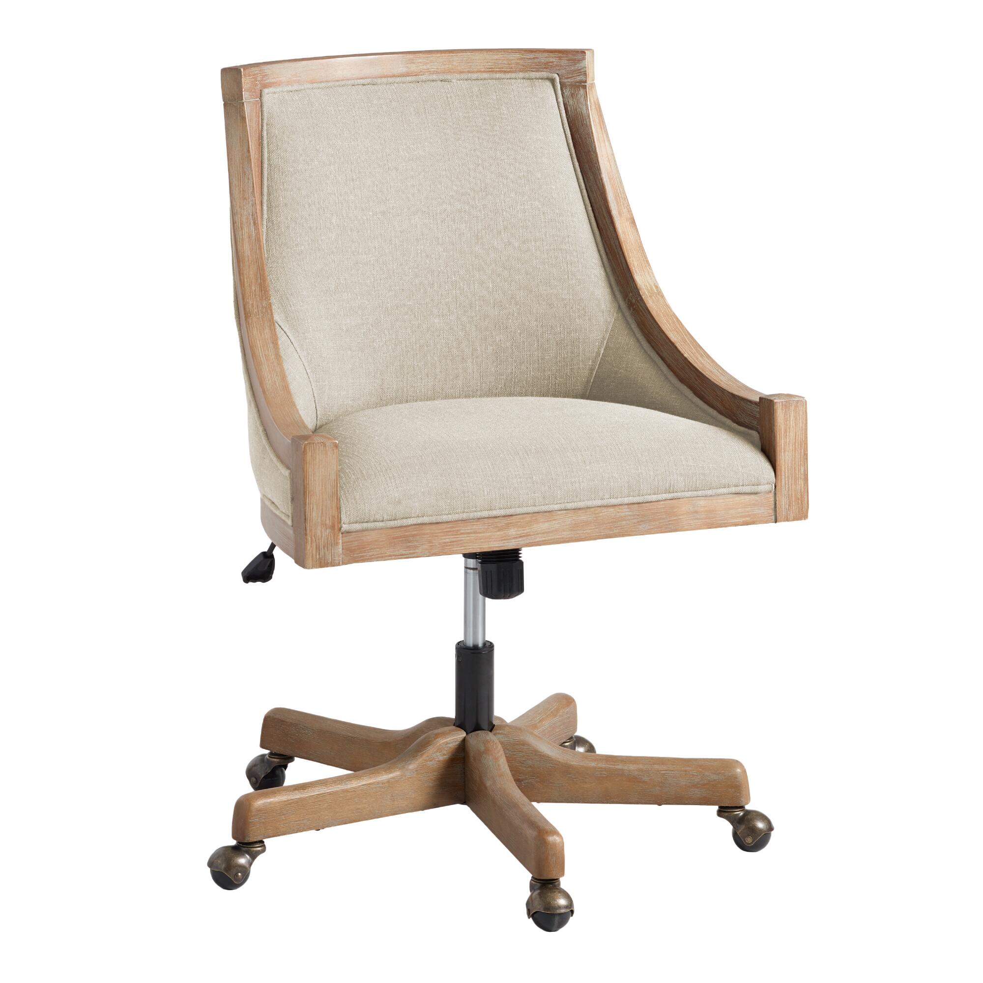 Henry Upholstered Home Office Chair: Natural by World Market