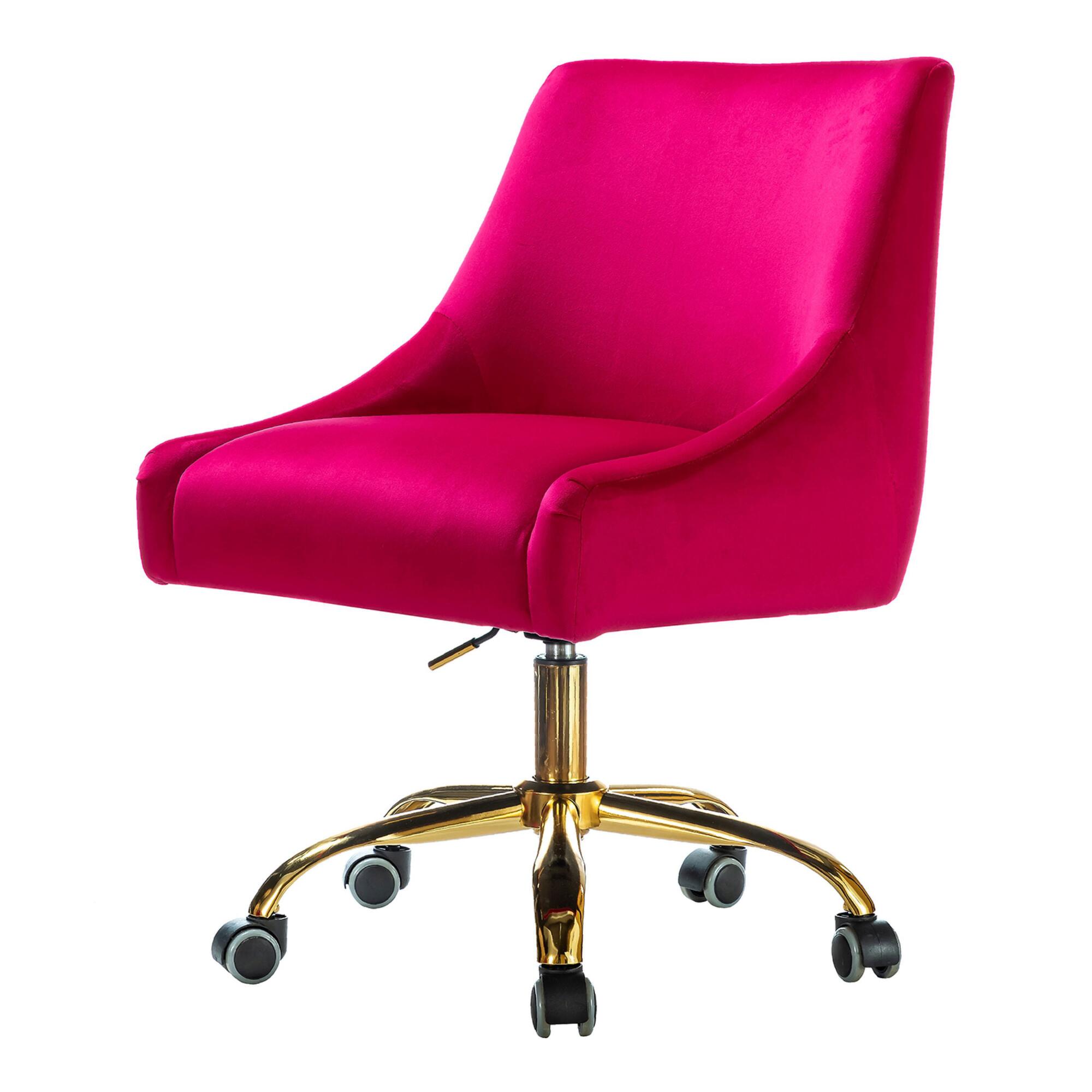Velvet Alton Upholstered Home Office Chair: Pink by World Market