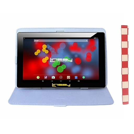 LINSAY F10 Series 10.1" Tablet, WiFi, 2 GB RAM, 32GB, Android 10, Black w/Red & White Case (F10XIPSCRWS)