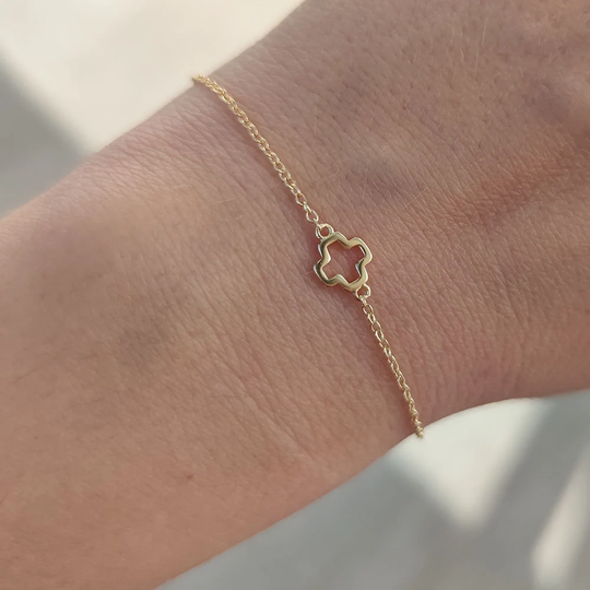 Cross Bracelet, Dainty Gold Bracelet Cross, For Women, Protection Minimalist Filled