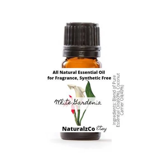 White Gardenia Fragrance Oil | All Natural Essential Blend No Synthetics Aroma 10 Ml Naturalzco