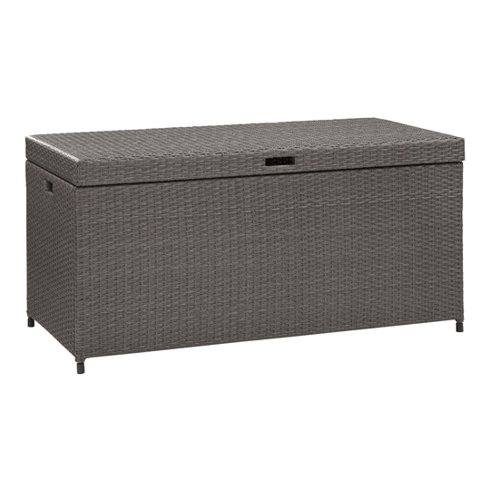 Gray All Weather Wicker Pinamar Outdoor Patio Storage Chest - Resin by World Market
