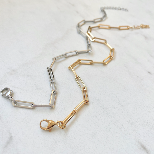 Paperclip Chain Anklet, Stainless Steel Ankle Bracelet