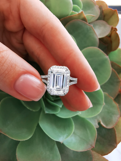 Amazing 2.7 Carat Avant Garde Statement Moissanite Anniversary Ring Gift For Wife Fine Jewelry