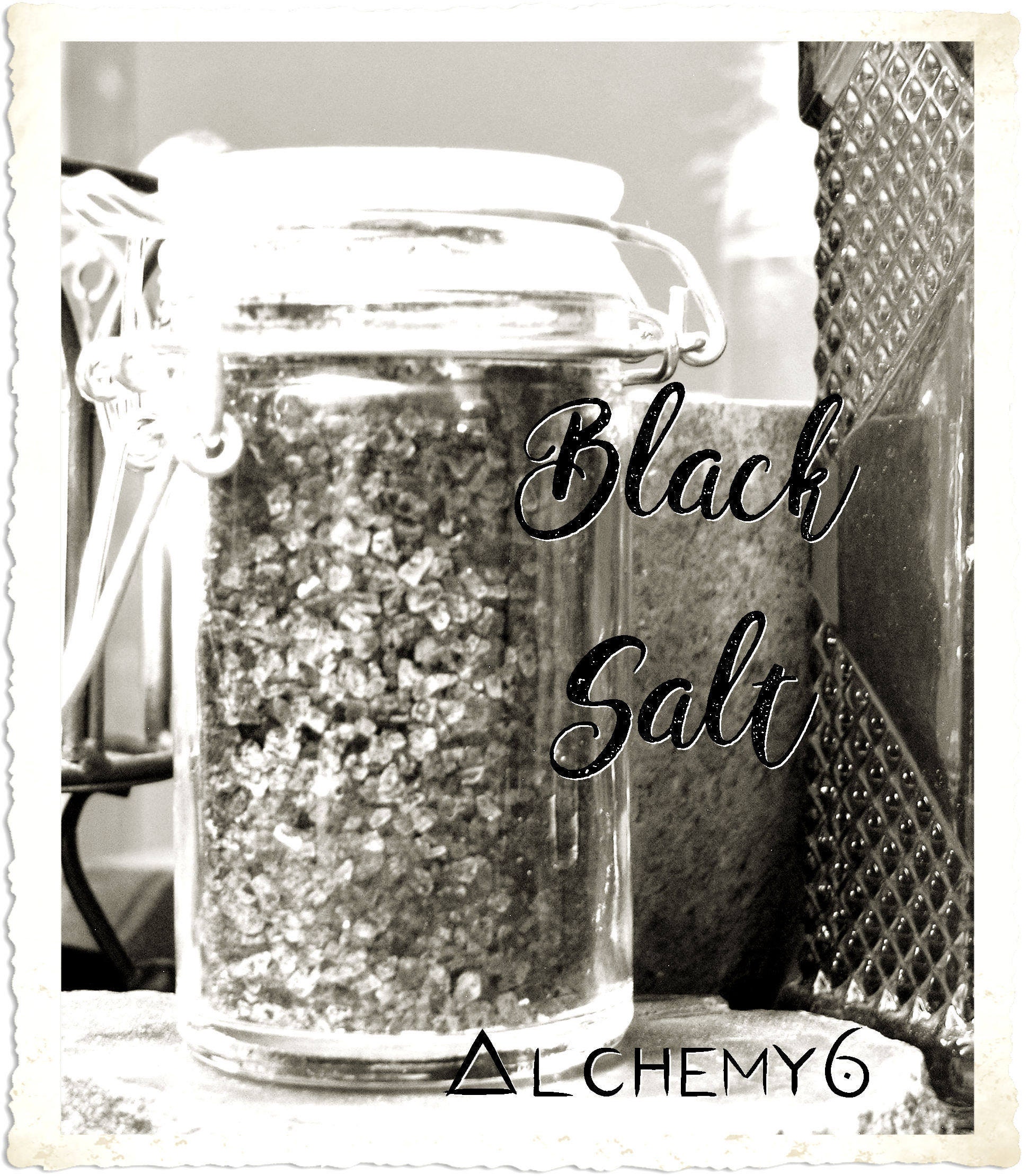 Black Salt Blend | Protection Glass Apothecary Jar Spiritual Supplies Herbal Craft